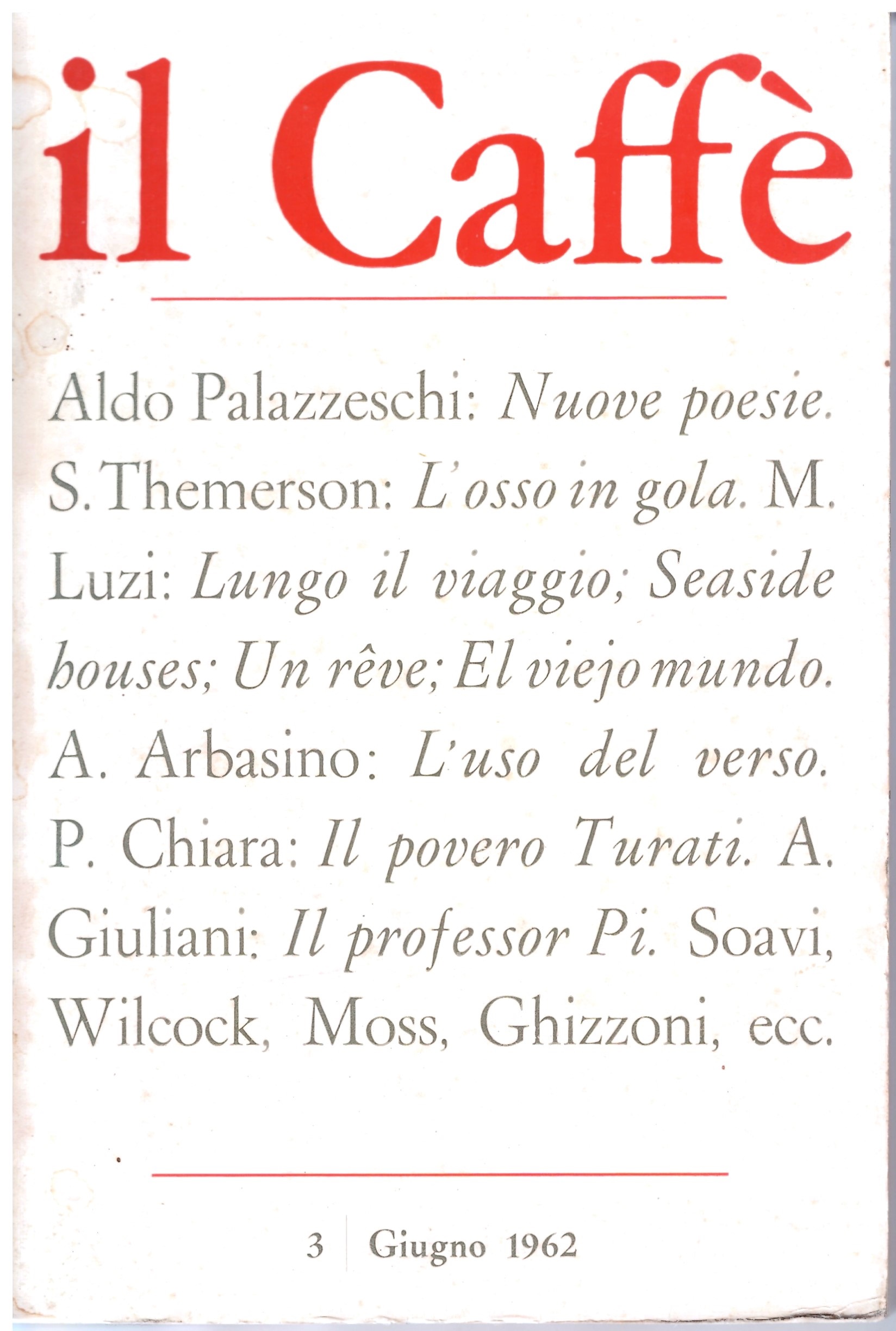 Il caffè _ 3 Giugno 1963 - Autori.