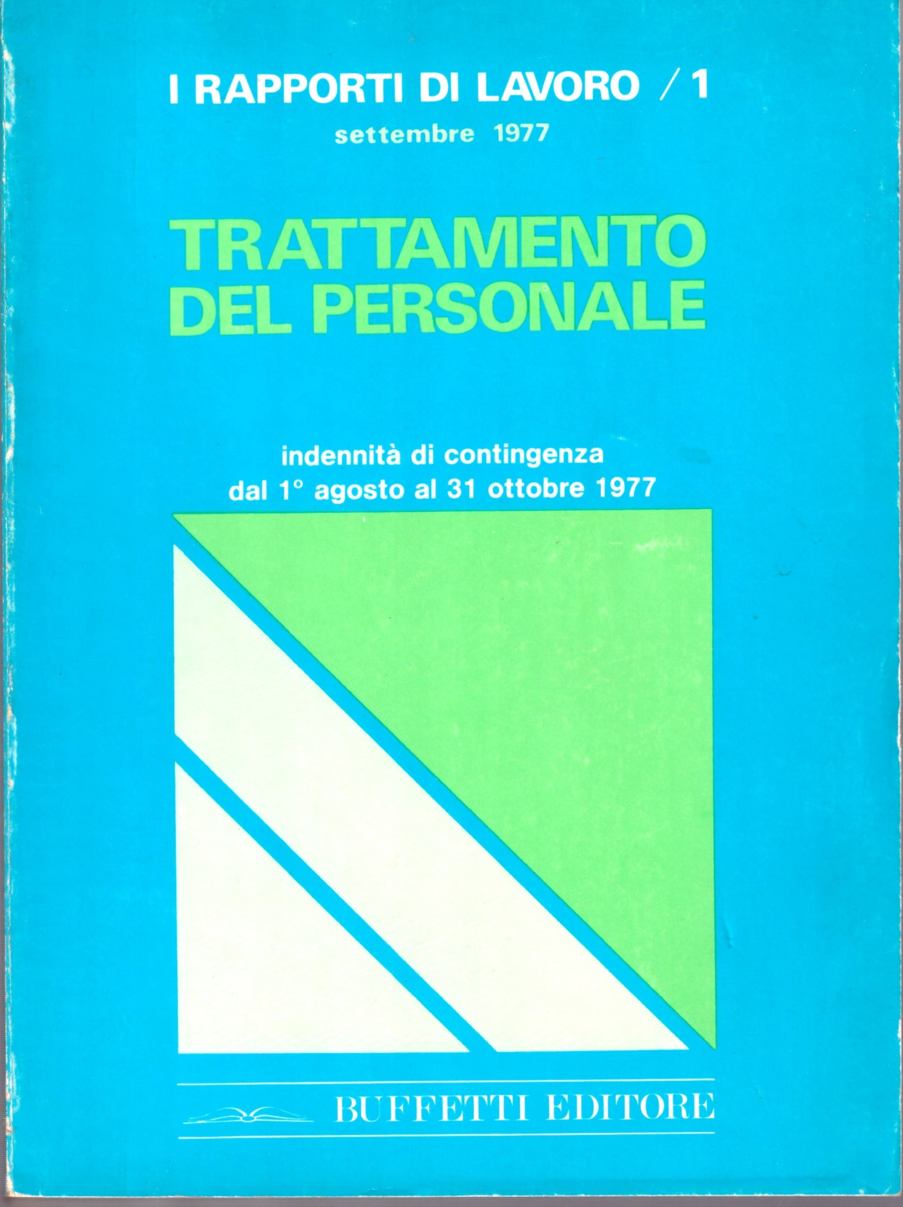 TRATTAMENTO DEL PERSONALE - BUFFETTI EDITORE.