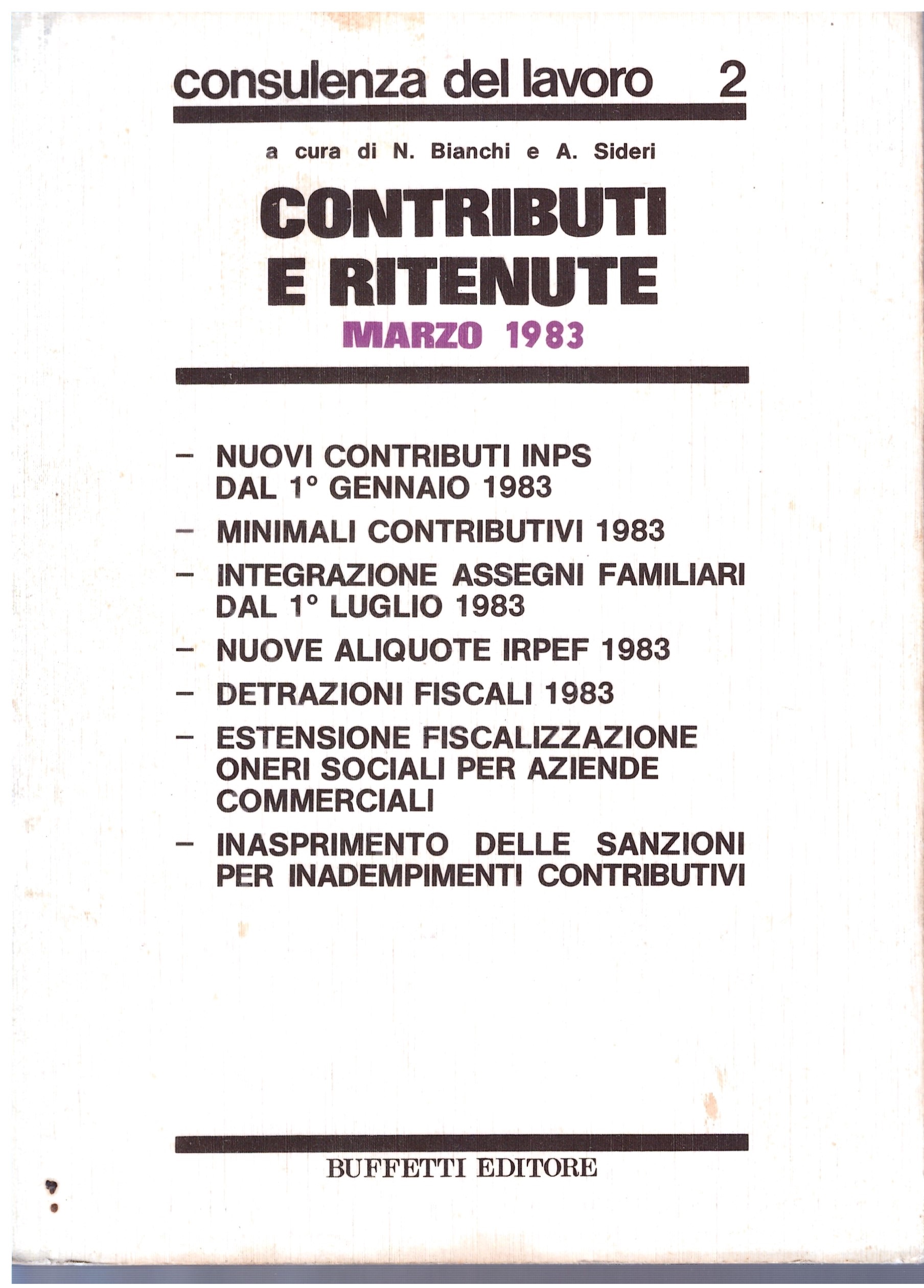 CONTRIBUTI E RITENUTE - Consulenza del lavoro 2.