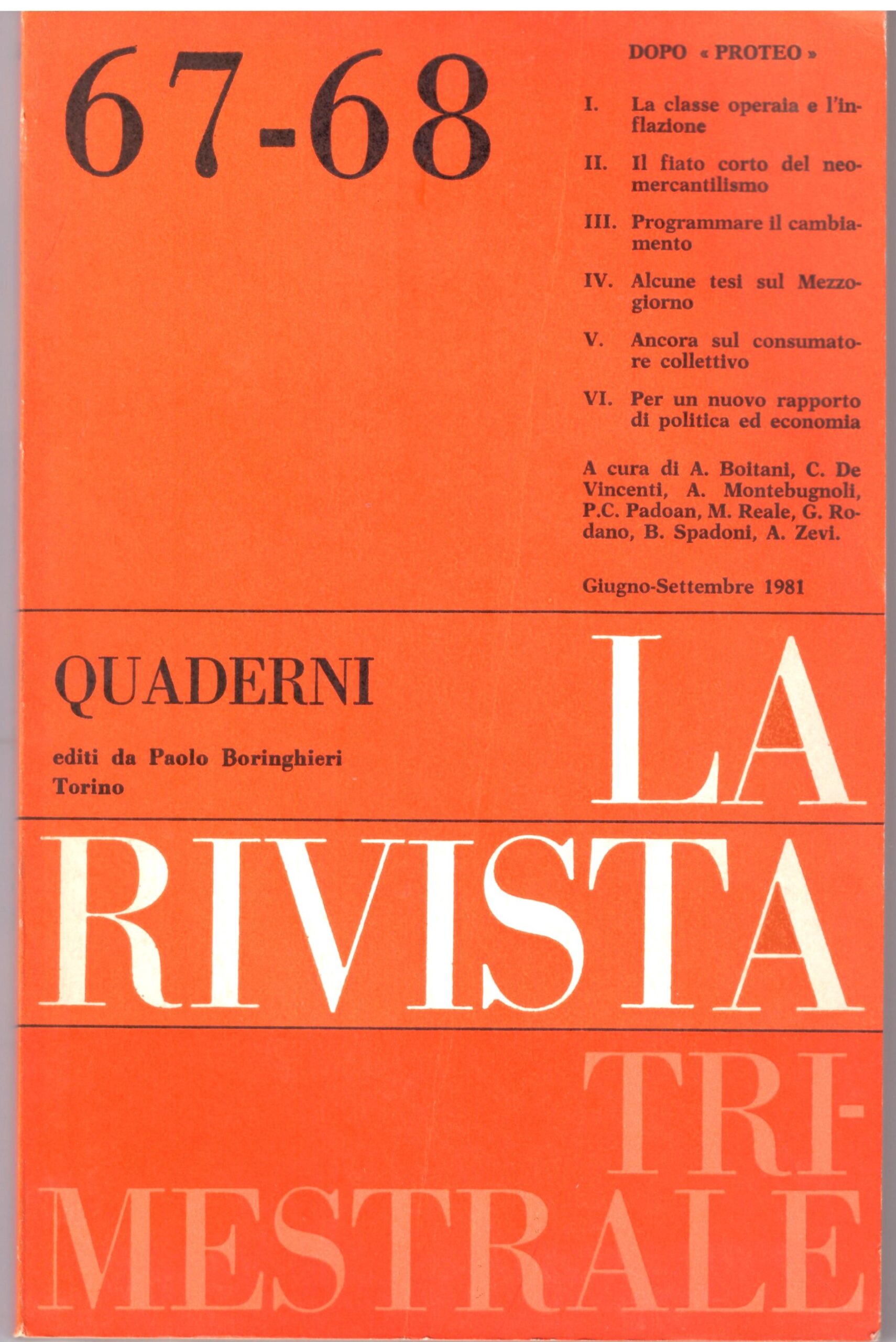QUADERNI LA RIVISTA TRI-MESTRALE - 67-68