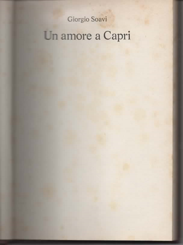 UN AMORE A CAPRI – GIORGIO SOAVI (1981)